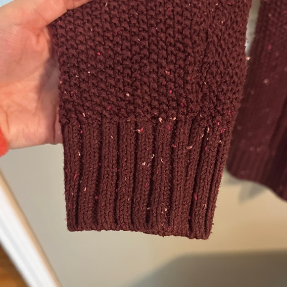 L.L. Bean Deep Red Cardigan Sweater womens size small - Picture 2 of 5